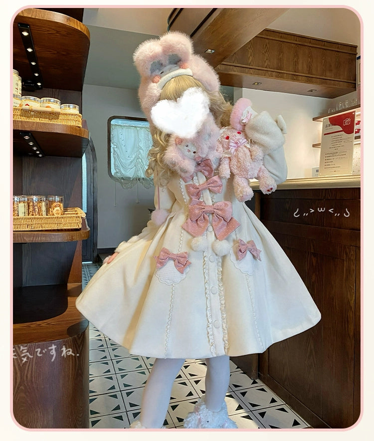 Sakurahime - Sweet Cookie - Sweet Lolita Coat Detachable Cape Pastel Outwear