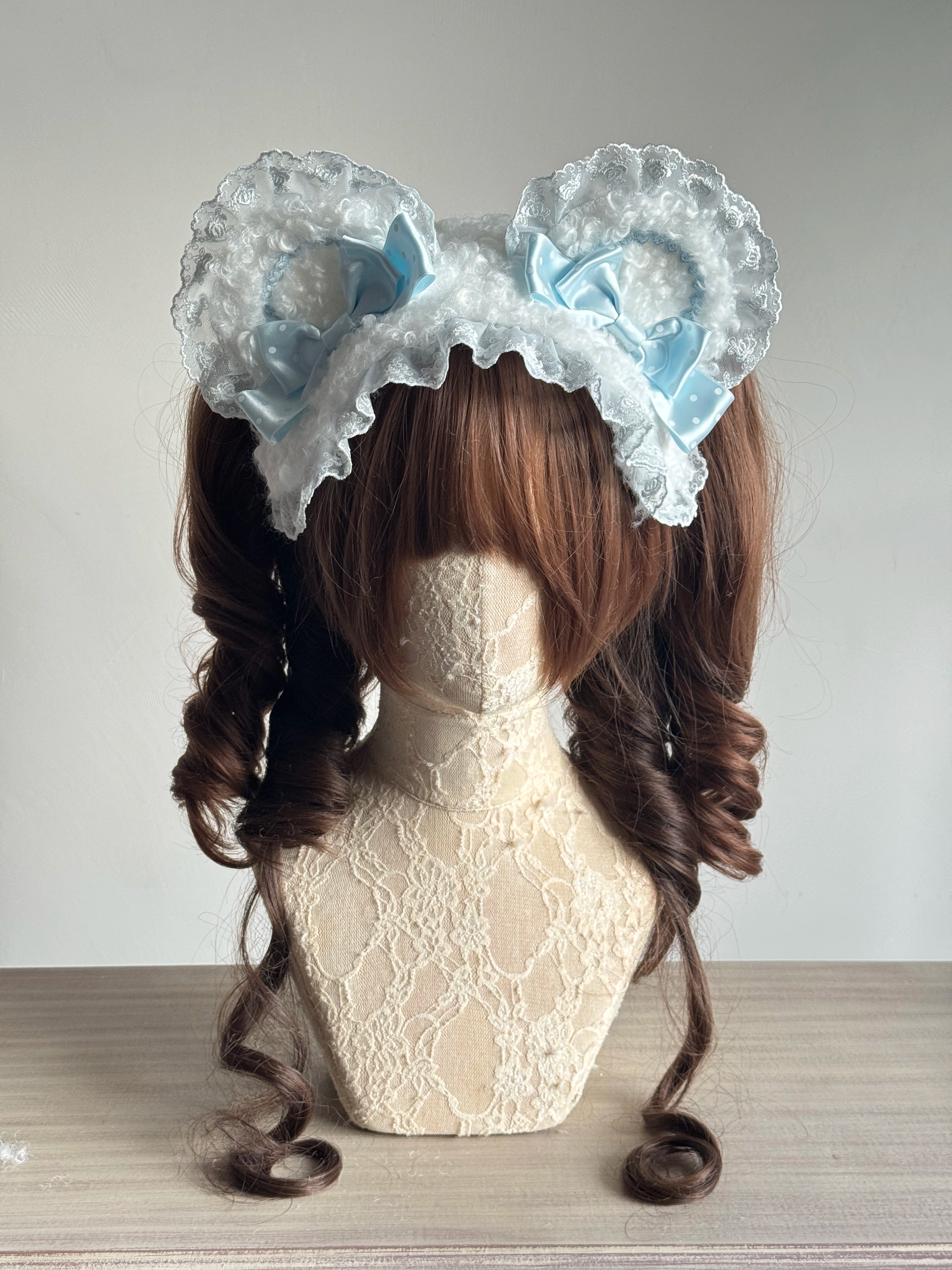 MAID - Sweet Lolita Handmade Lace Headband, Bear Ear Design 44106:795906