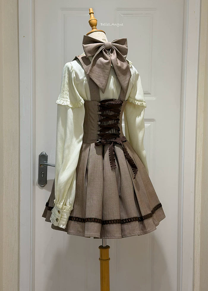 Sweetheart Canelé - Bust-supporting Classic Lolita JSK Dress, Low-waist