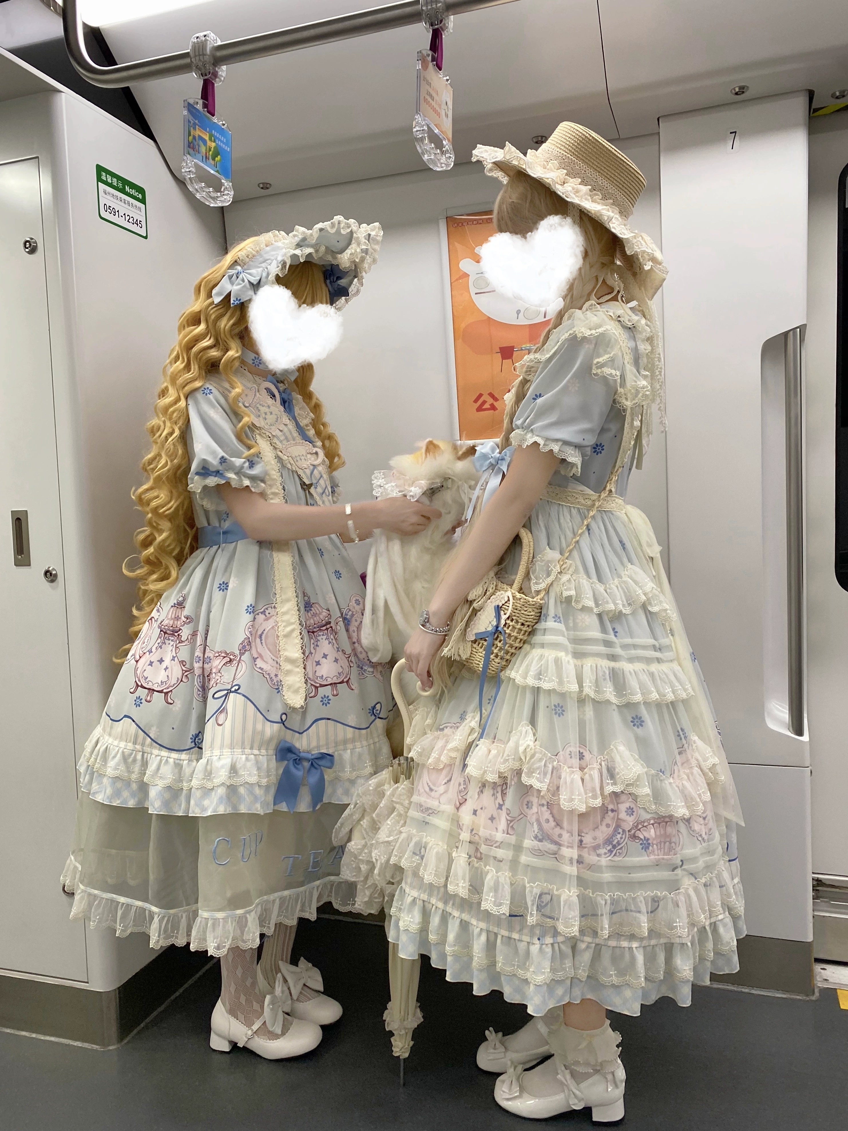 Uncle's Workshop - Veronica Spring Tea - Plate Printed Sweet Lolita Dress 43485:778312