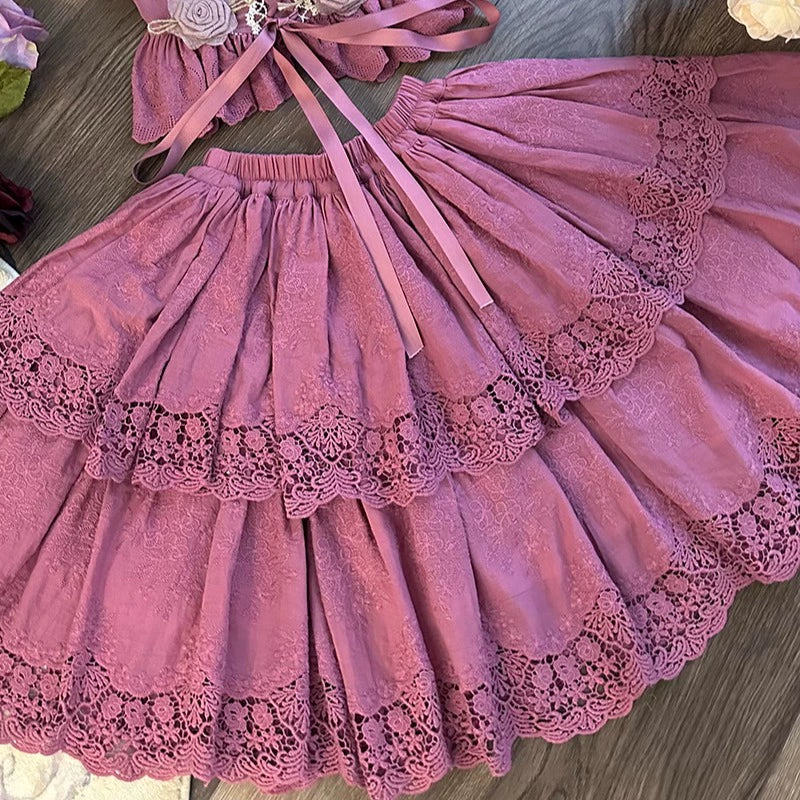 Miss Point~Forest Waltz~Classic Lolita Tiered Skirt Multi-layer Embroidered SK 40192:651384
