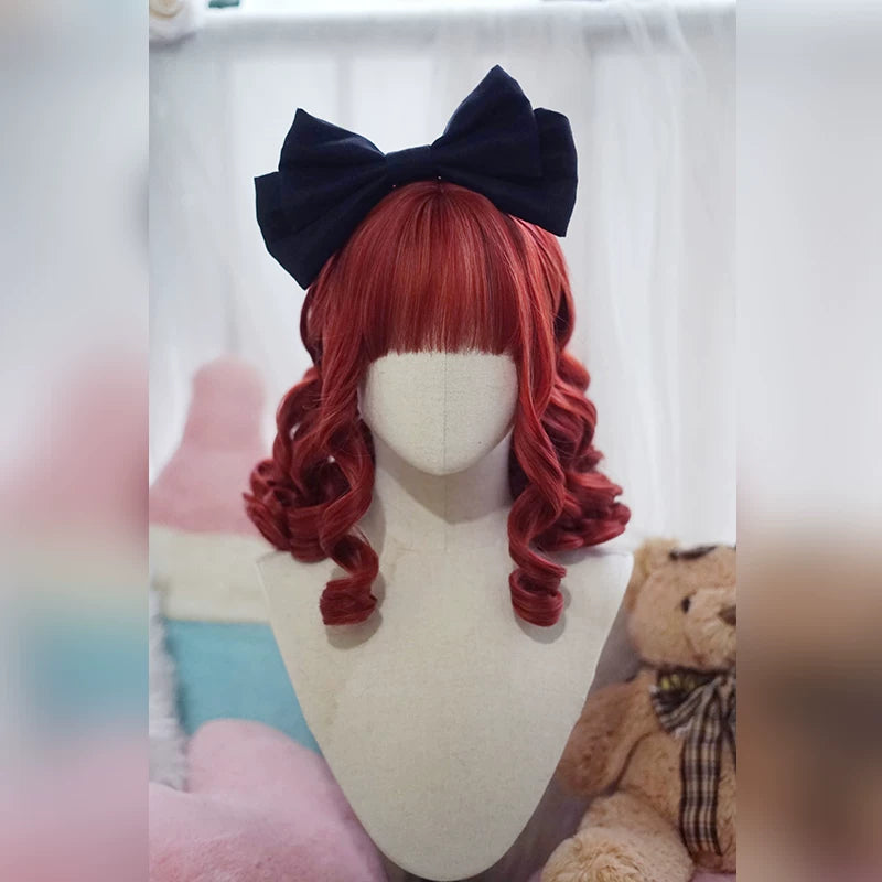 Doll-like Elegant Lolita Bangs Wig, Roman Curl