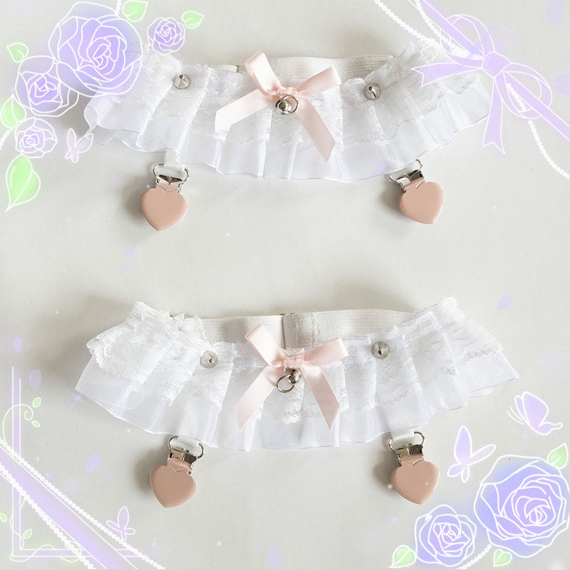 Day Dream - Sweet Lolita Lace Gater Stockings Clips Multicolors