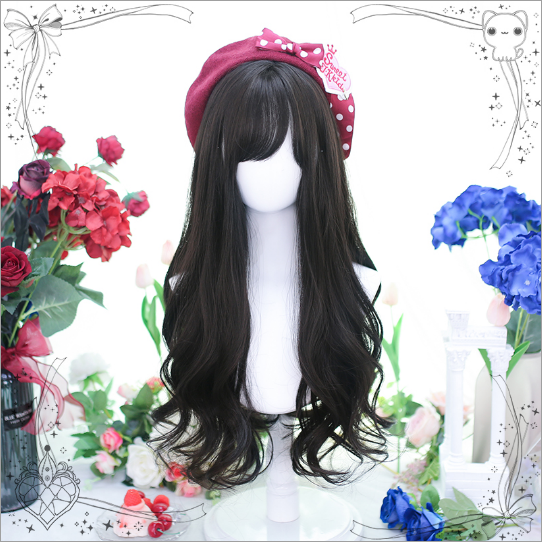 Dalao Home~Gentle Daily Lolita Long Curly Wig 508 black tea 4-29 16912:332954