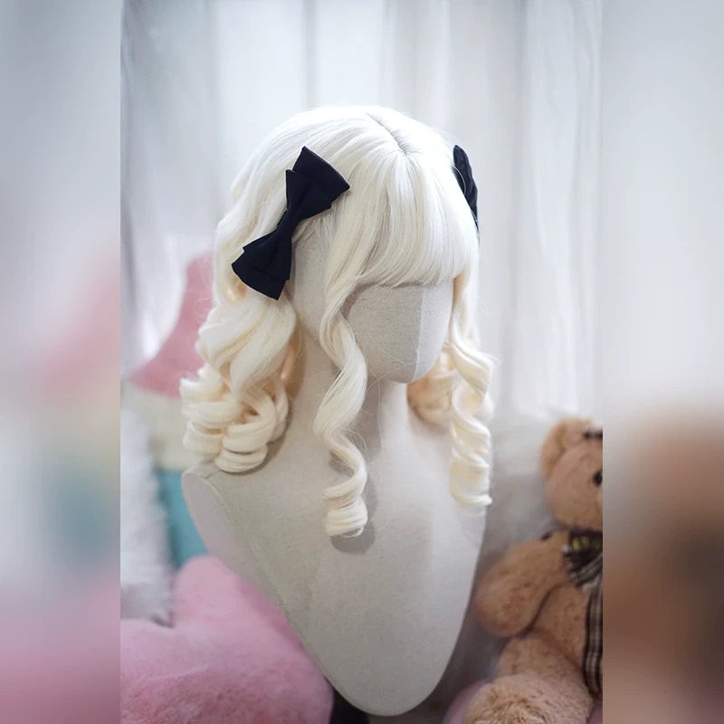 Doll-like Elegant Lolita Bangs Wig, Roman Curl
