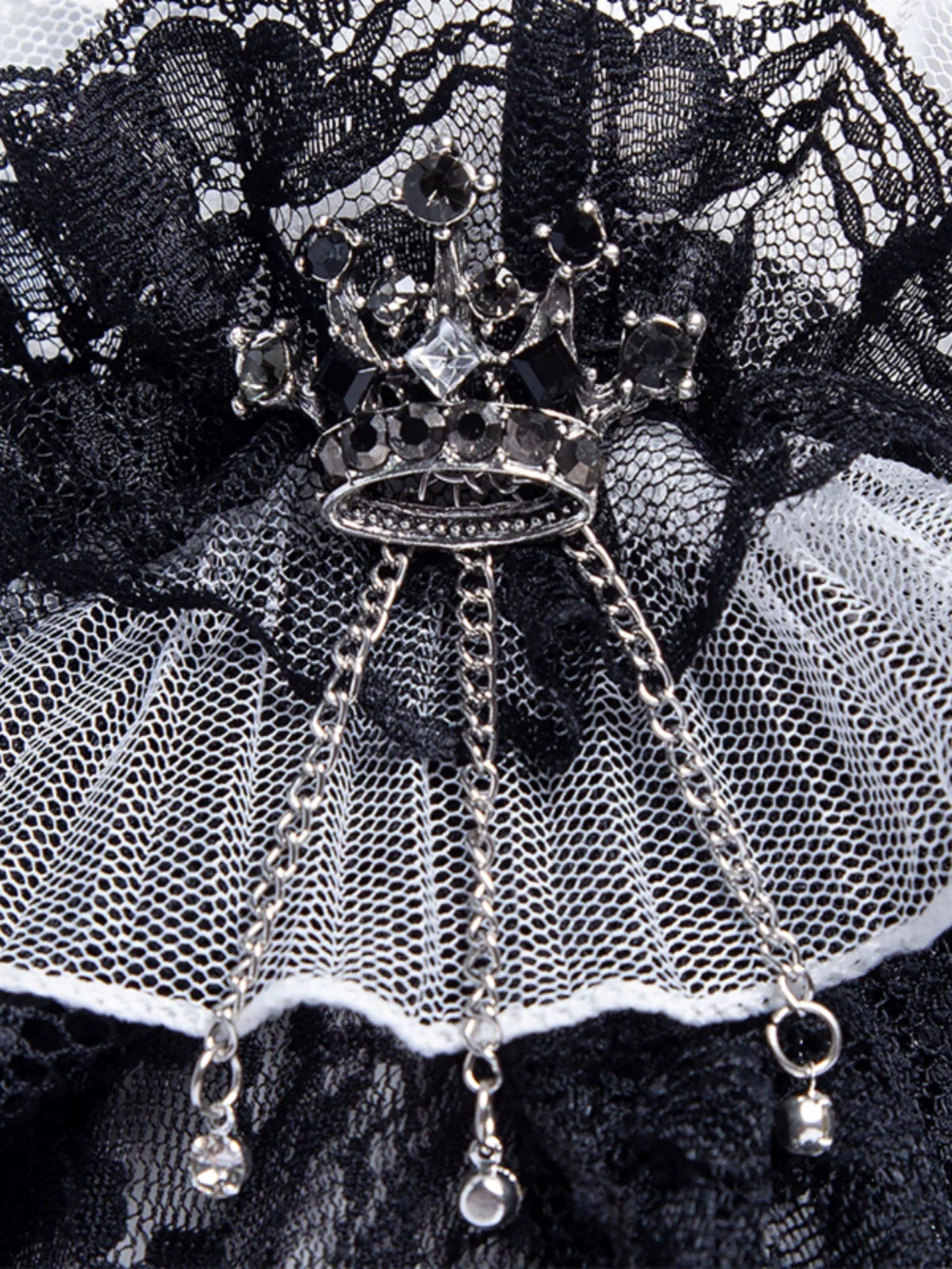 Gothic Lolita Lace Cuffs, Crown Decoration 44651:818013