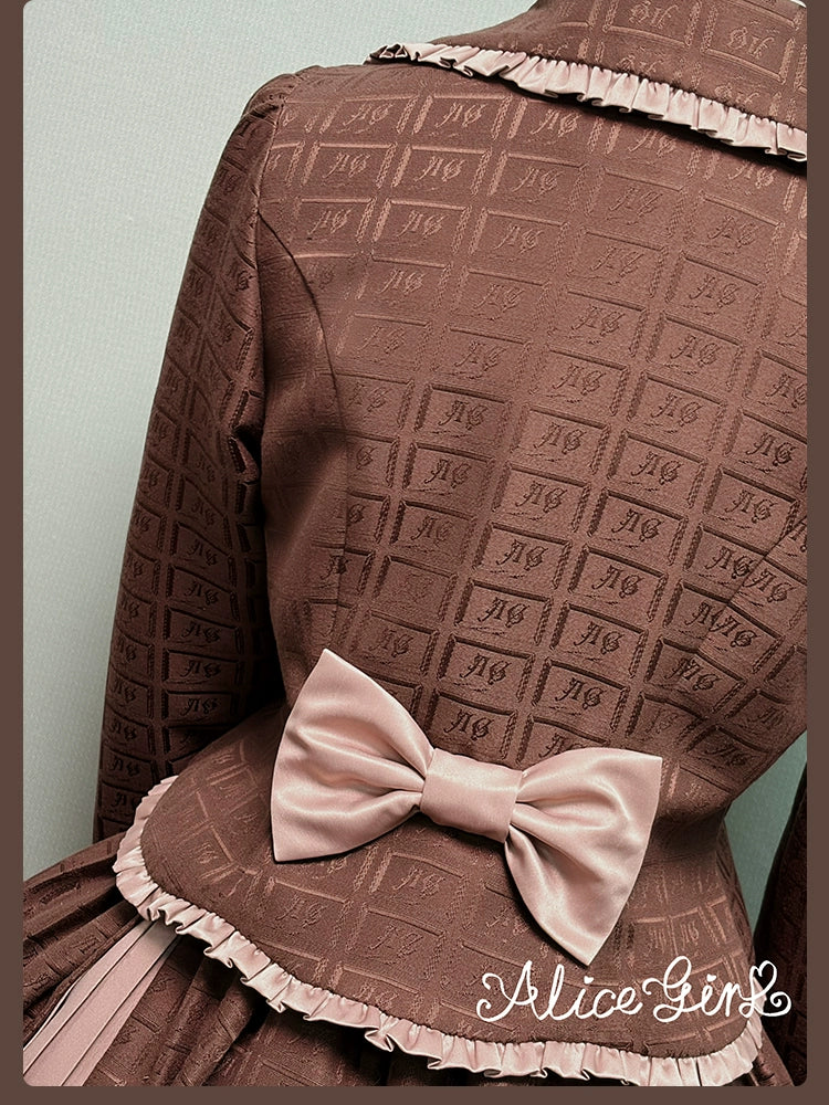 Alice Girl - Bear Chocolate Slab - Classic Lolita Slim Fit JSK & SK Dress 44309:804386