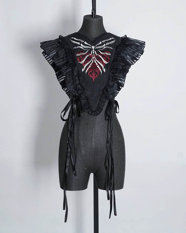 MMM - Gothic Lolita Accessory Red Bone Fake Collar