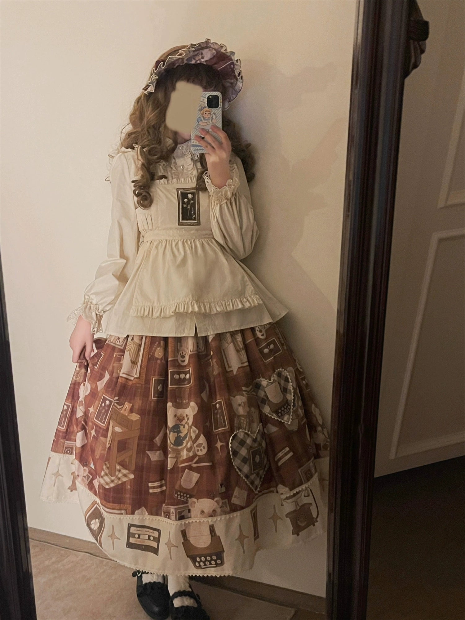 Babyblue~Gretel Bear~Vintage Lolita Dress Teddy Bear Prints Dress 33574:430520