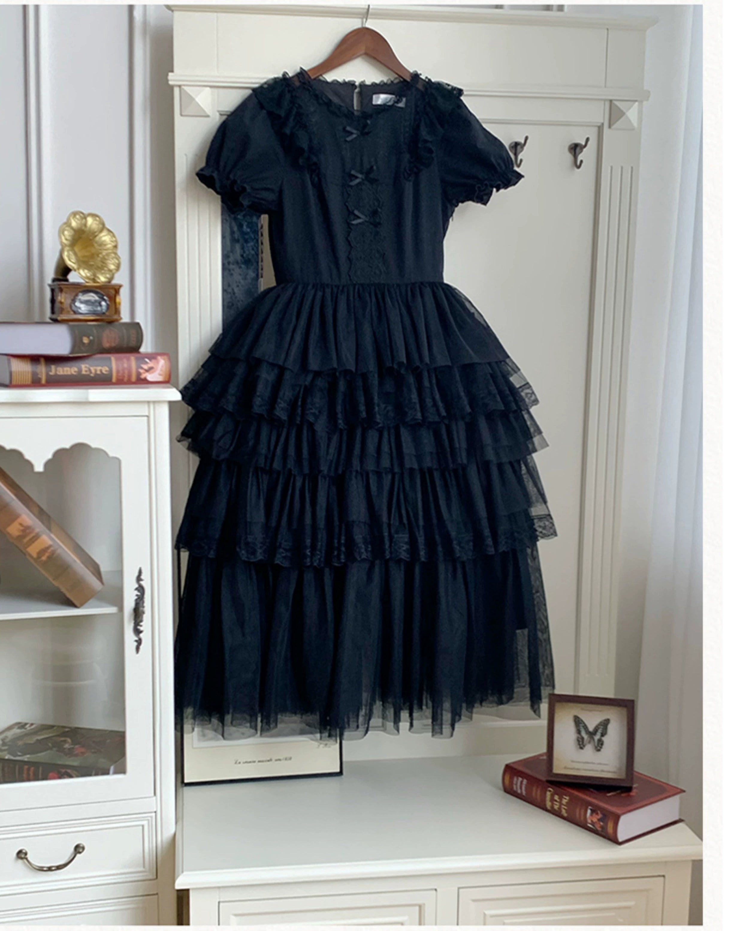 With PUJI - Ivory Tower Enhance - Elegant Lolita JSK Dress Tiered Drawstring OP 38798:601668