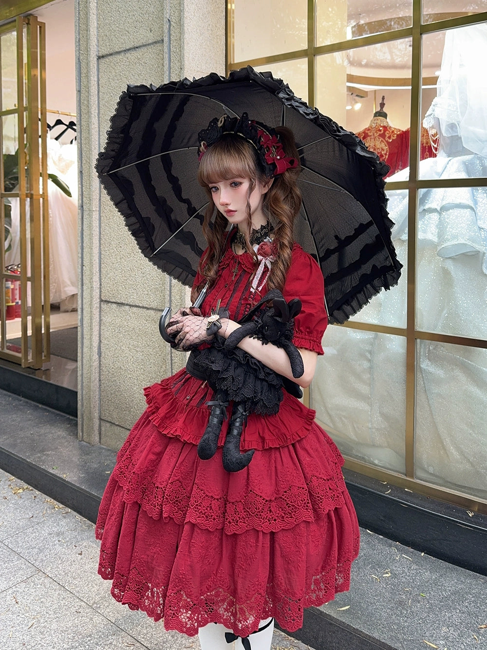 Miss Point~Forest Waltz~Classic Lolita Tiered Skirt Multi-layer Embroidered SK 40192:651432