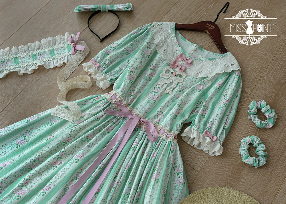 Miss Point~Customized Elegant Lolita OP Dress Cute Daily Girl Short Lolita Dress