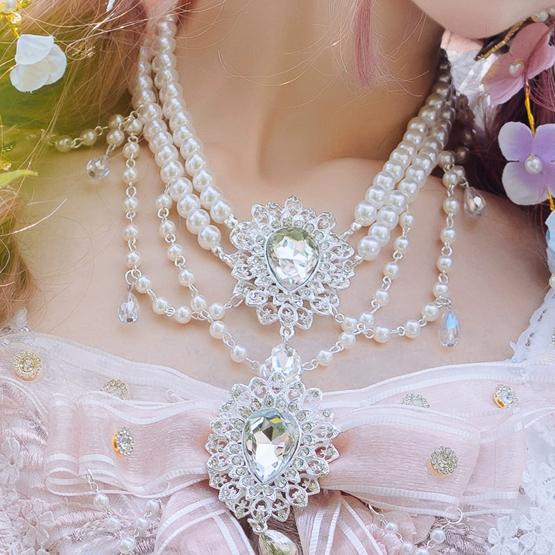 Cat Fair - Sakura Girl - Wedding Lolita Hair Accessories Bridal Hat Veil Necklace