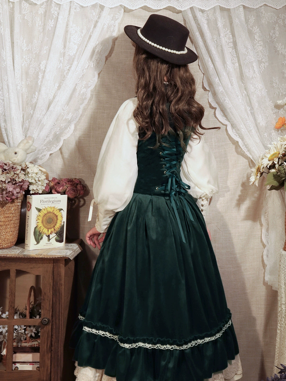 Miss Point~Rose Doll~Retro Lolita Vest Velvet Lolita Waistcoat 32516:392270