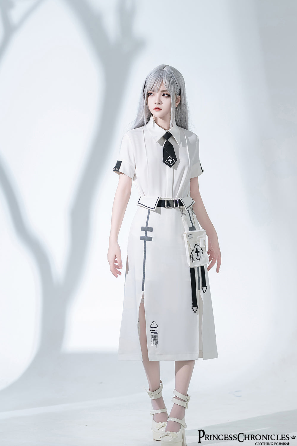 Princess Chronicles - Dry sea and Ashlar - Ouji Lolita White Cloak Set
