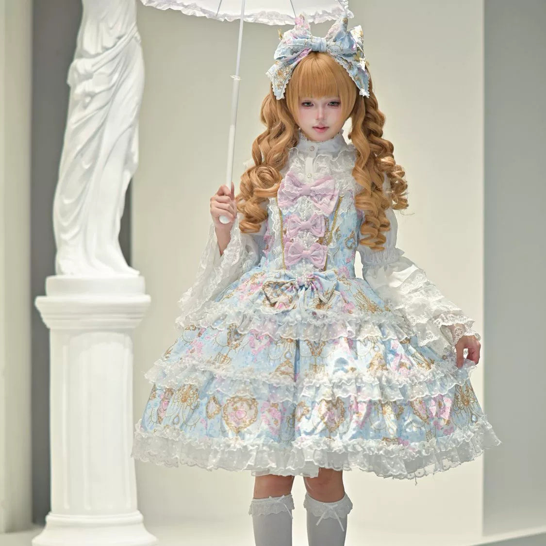 Hanguliang - Candelabra Ode - Doll-like Sweet Lolita JSK Dress, Side Zipper 44097:795886