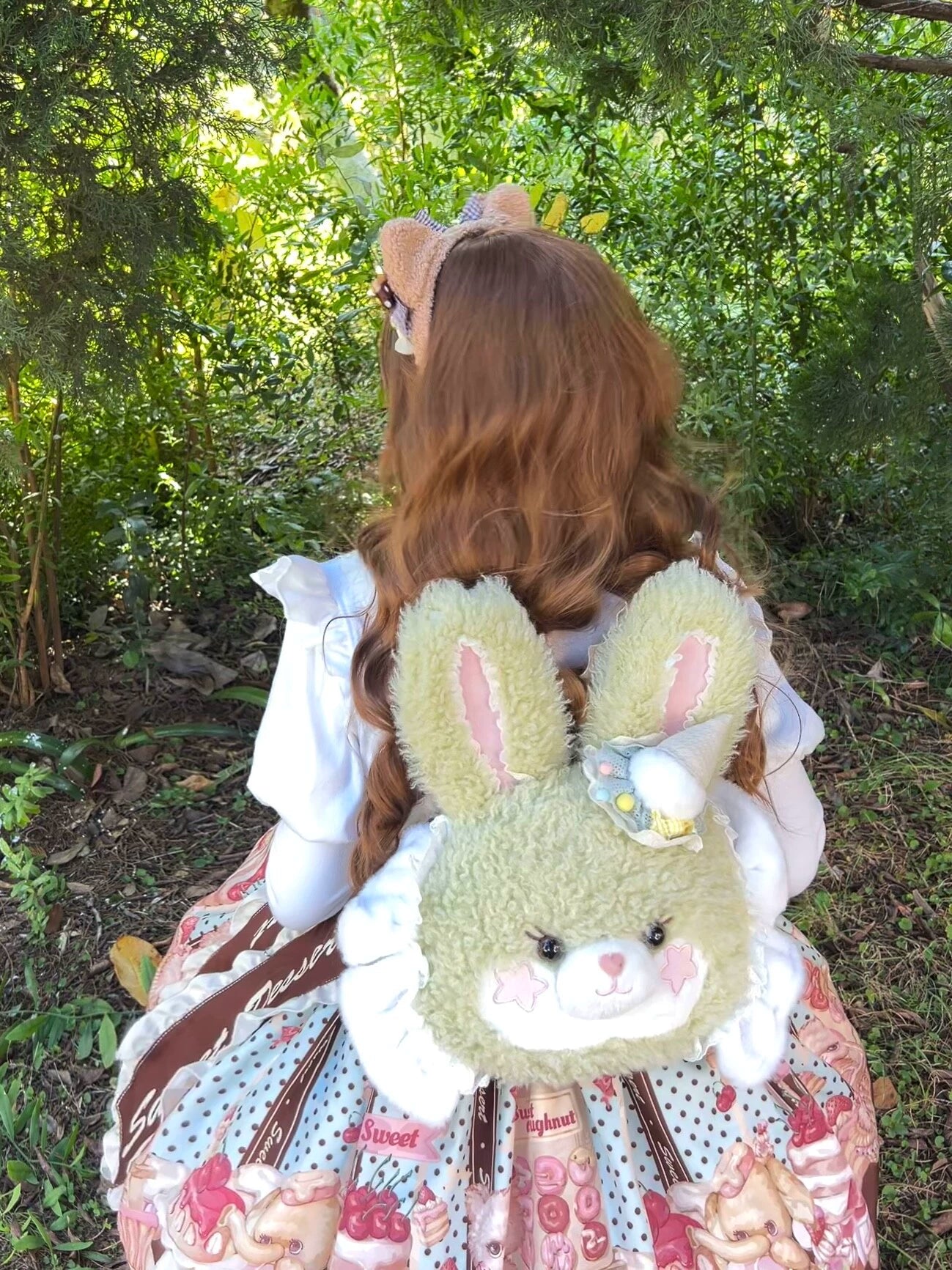 Cavernose - Sugar Star Bunny & Bear - Kawaii Lolita Bear & Bunny Plush Bag