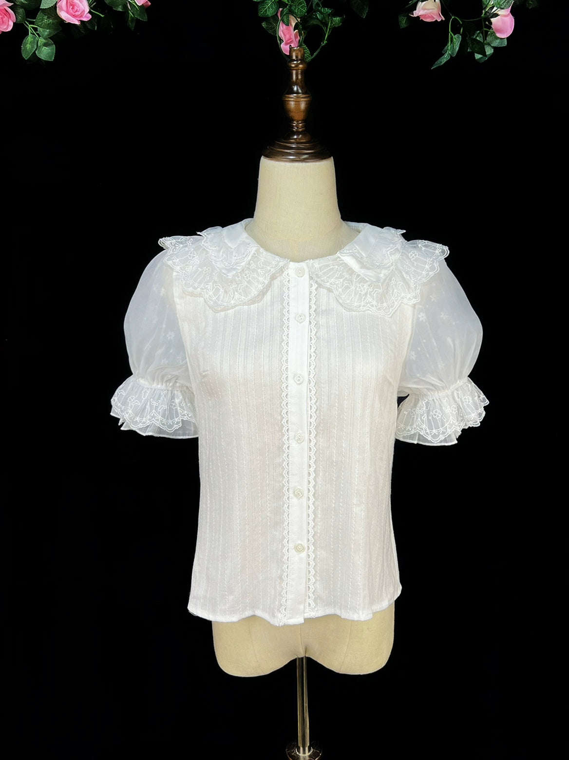 DMFS - Sweet Lolita Shirt Cotton Lolita Blouse Doll Collar