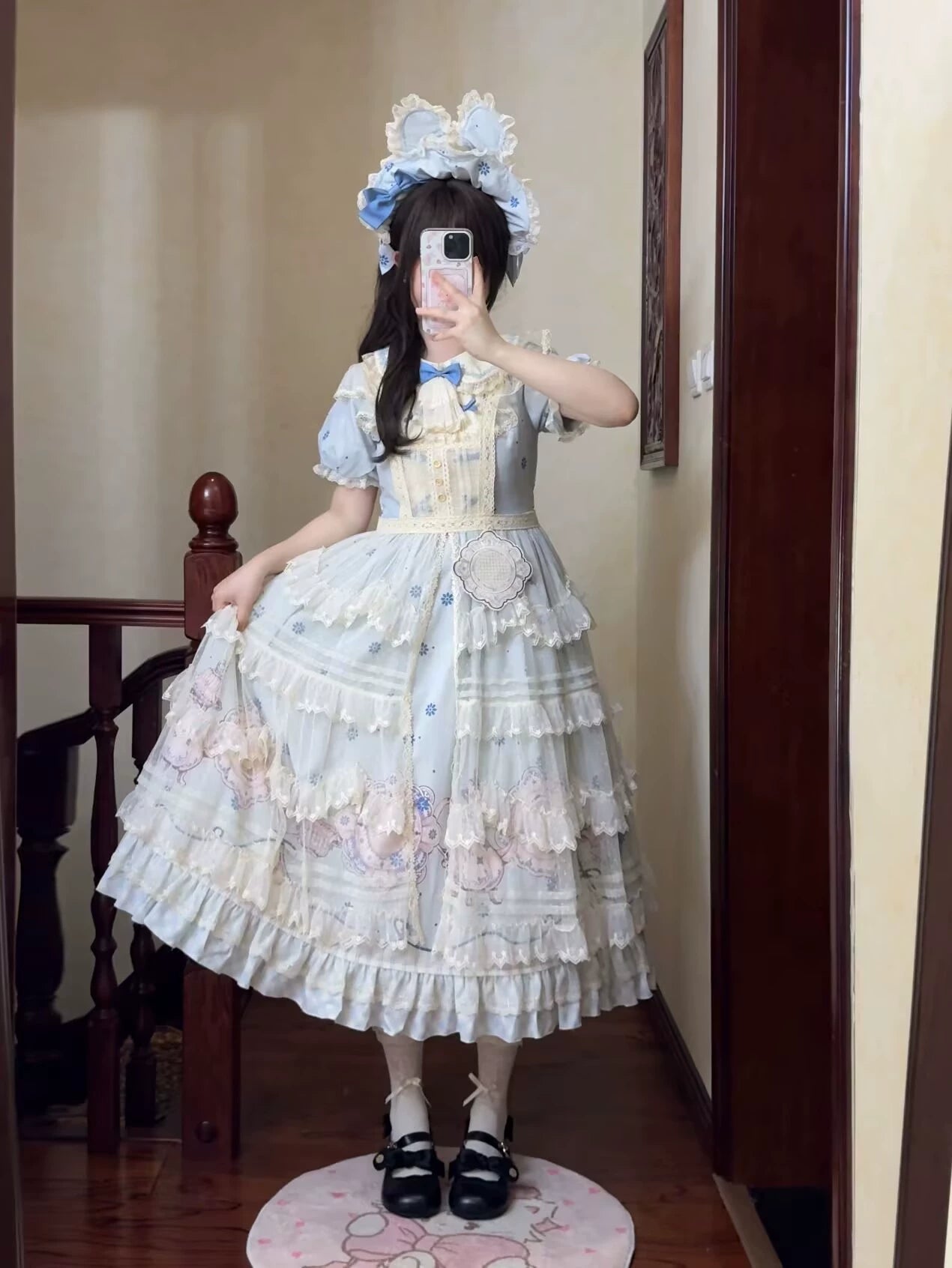 Uncle's Workshop - Veronica Spring Tea - Plate Printed Sweet Lolita Dress 43485:778309