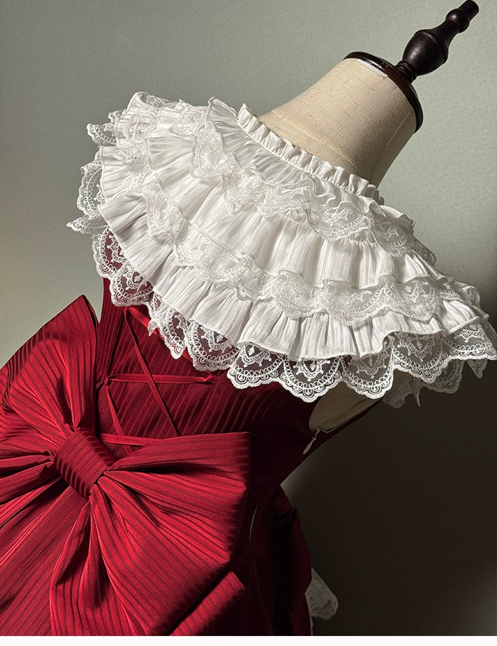 Alice Girl~Arrogant Miss~Sweet Lolita Jumper Dress with Tiered Lace Dress 41484:699452