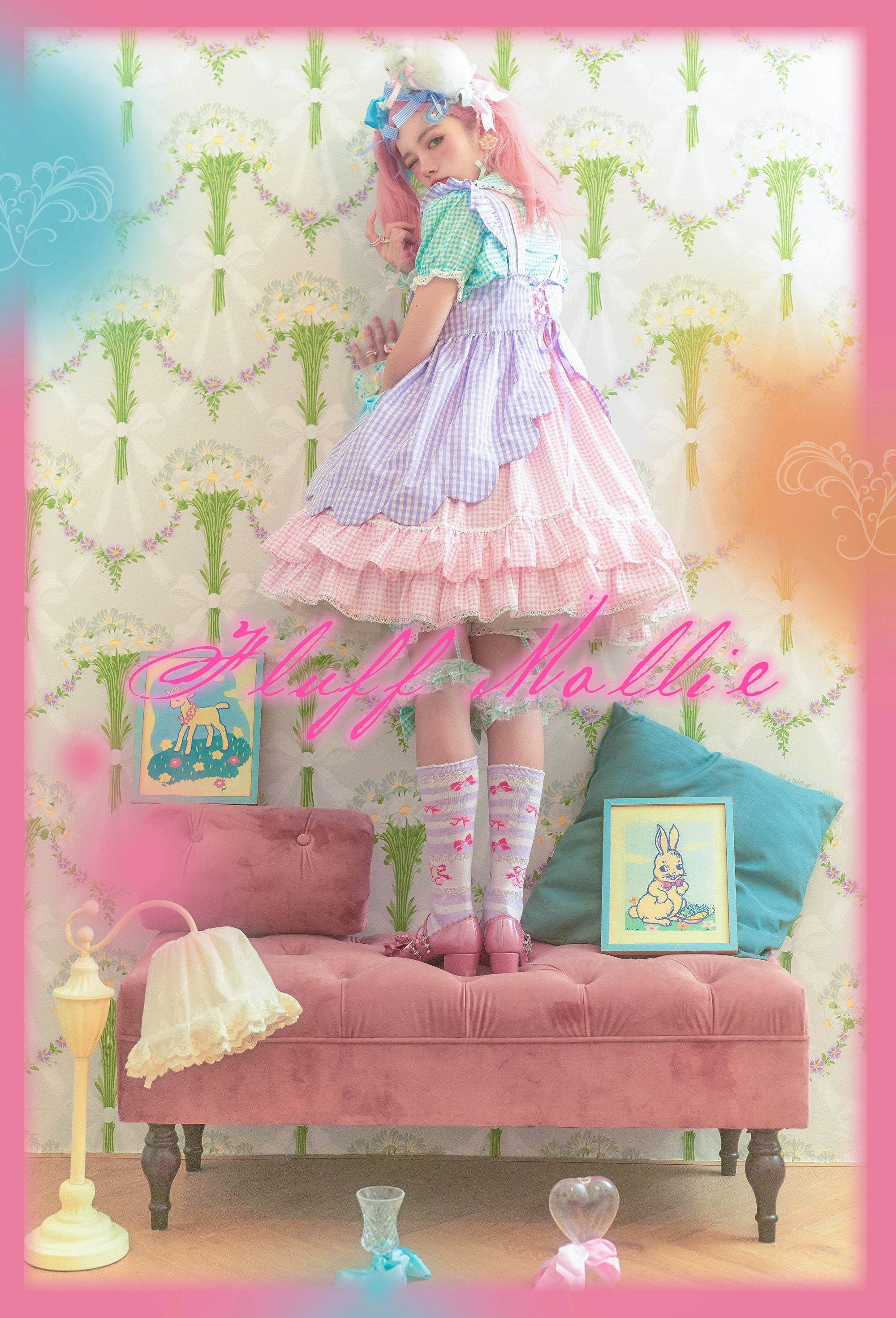 (BFM)Fluff Mollie~Bean Breakfast~Sweet Lolita Overskirt Daily Daily Petaled Skirt 33148:407428