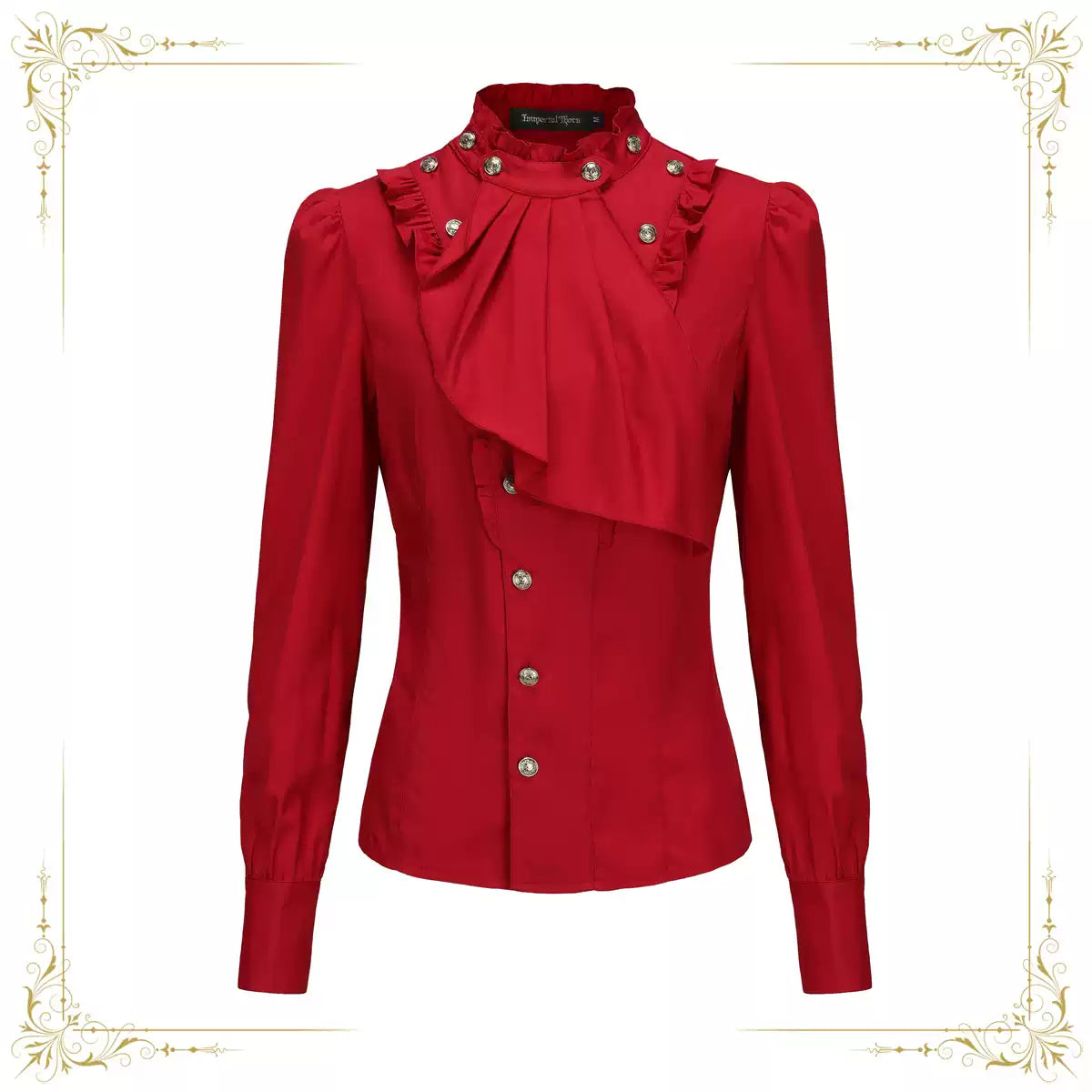 Immortal Thorn - Retro Ouji Lolita Blouse, Detachable Jabot (L M S XL XS) 43632:782250