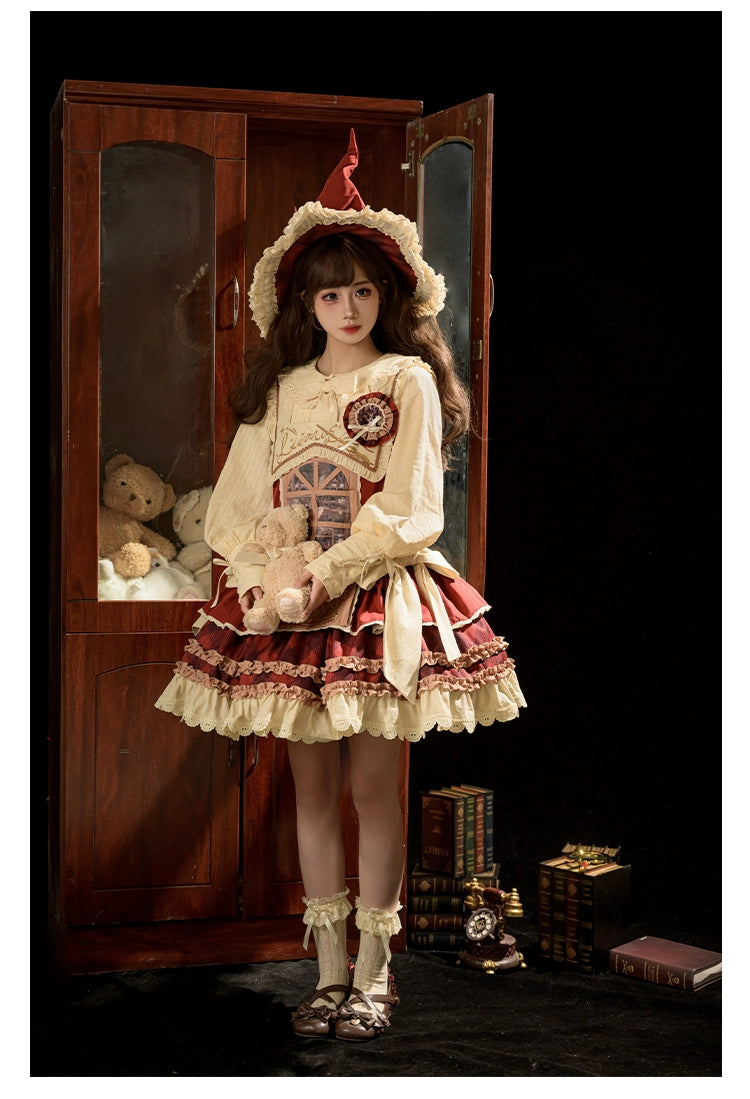 Sweetheart Vending Machine~Magic Grocery Store~Sweet Lolita Salopette Dress and Accessory Set 34736:492788