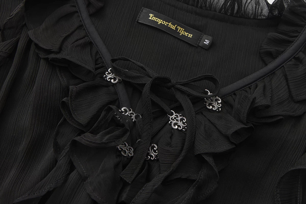 Eternal Treasure Voyage - Ouji Lolita Chiffon Blouse with Ruffles