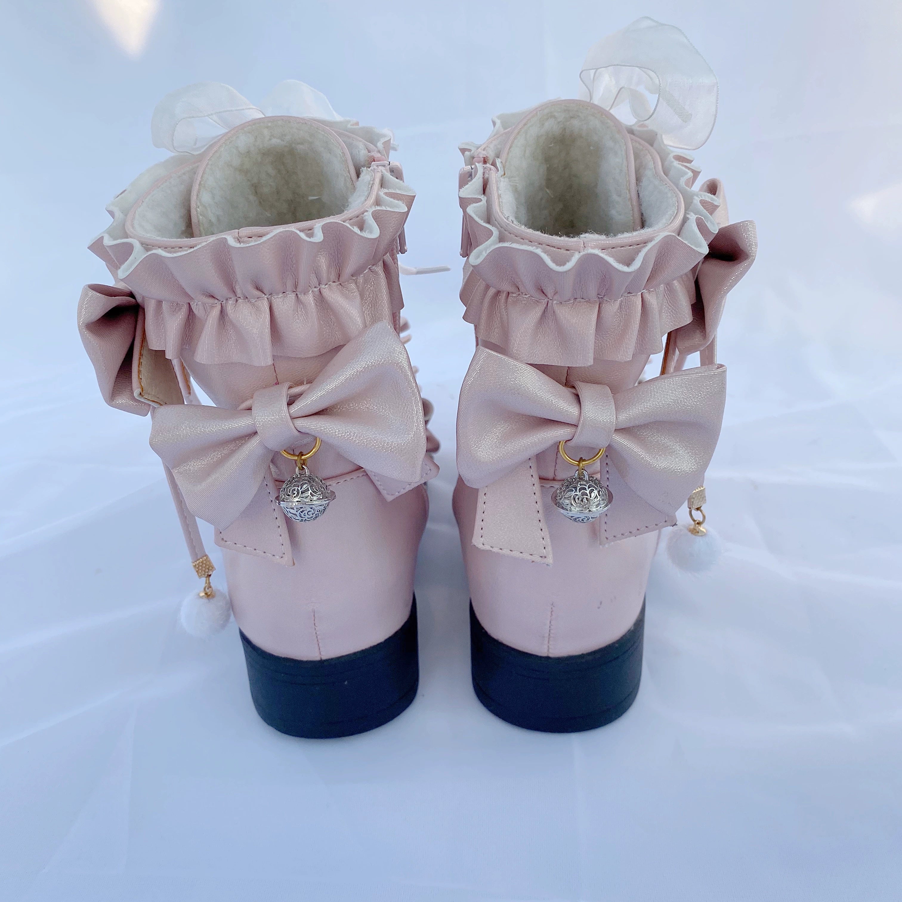 Fairy Godmother~Enthusiastic Ideation~Elegant Lolita Shoes Fleeced Short Martin Boots 32686:409428