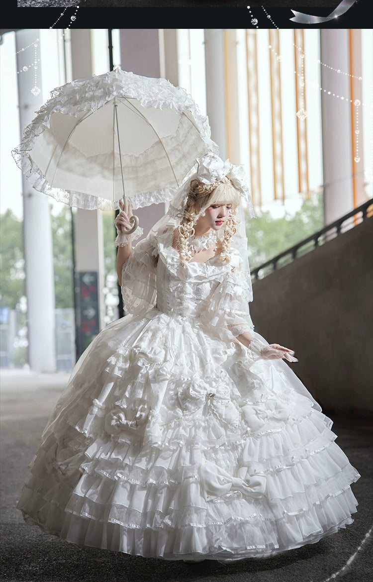 Mengfuzi - Gem Princess - Wedding Sweet Lolita JSK Dress Suit, Side Zipper 44018:792231