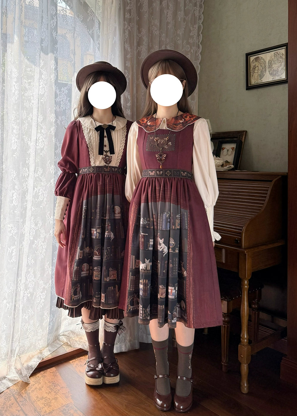 Miss Point - German Bookshelf - Classic Lolita Printed JSK Dress 44029:792952
