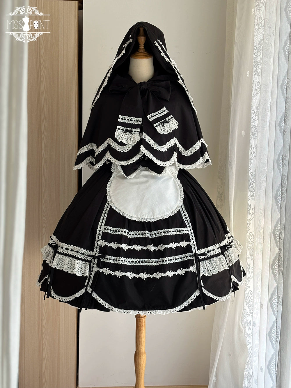 Vintage Petal Rabbit - Pure Cotton Kawaii Lolita Cape With Rabbit Ear Hood 43138:767073