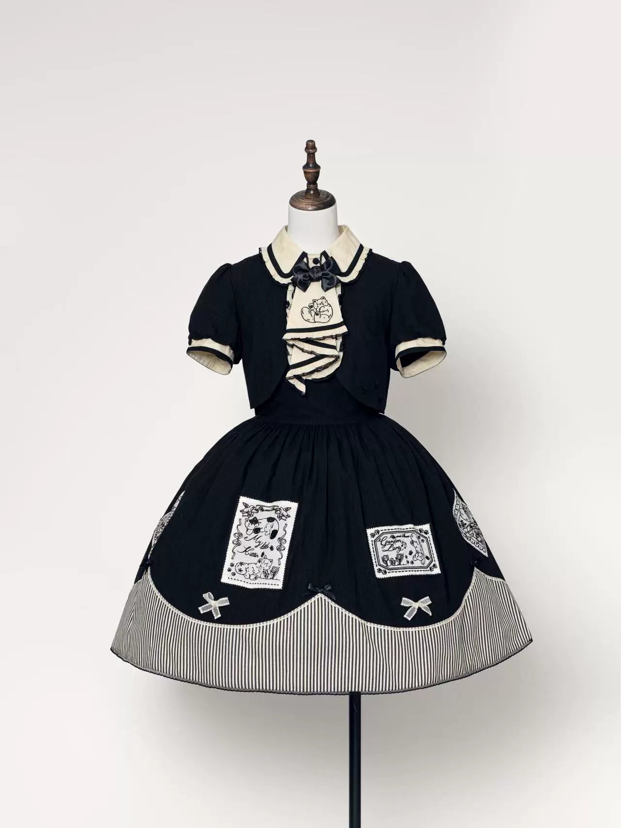 MEEKWIND - My Little Kitten - Doll-Like Lolita OP, Detachable Waist Ties (2XL L M S XL XS) 44223:798995