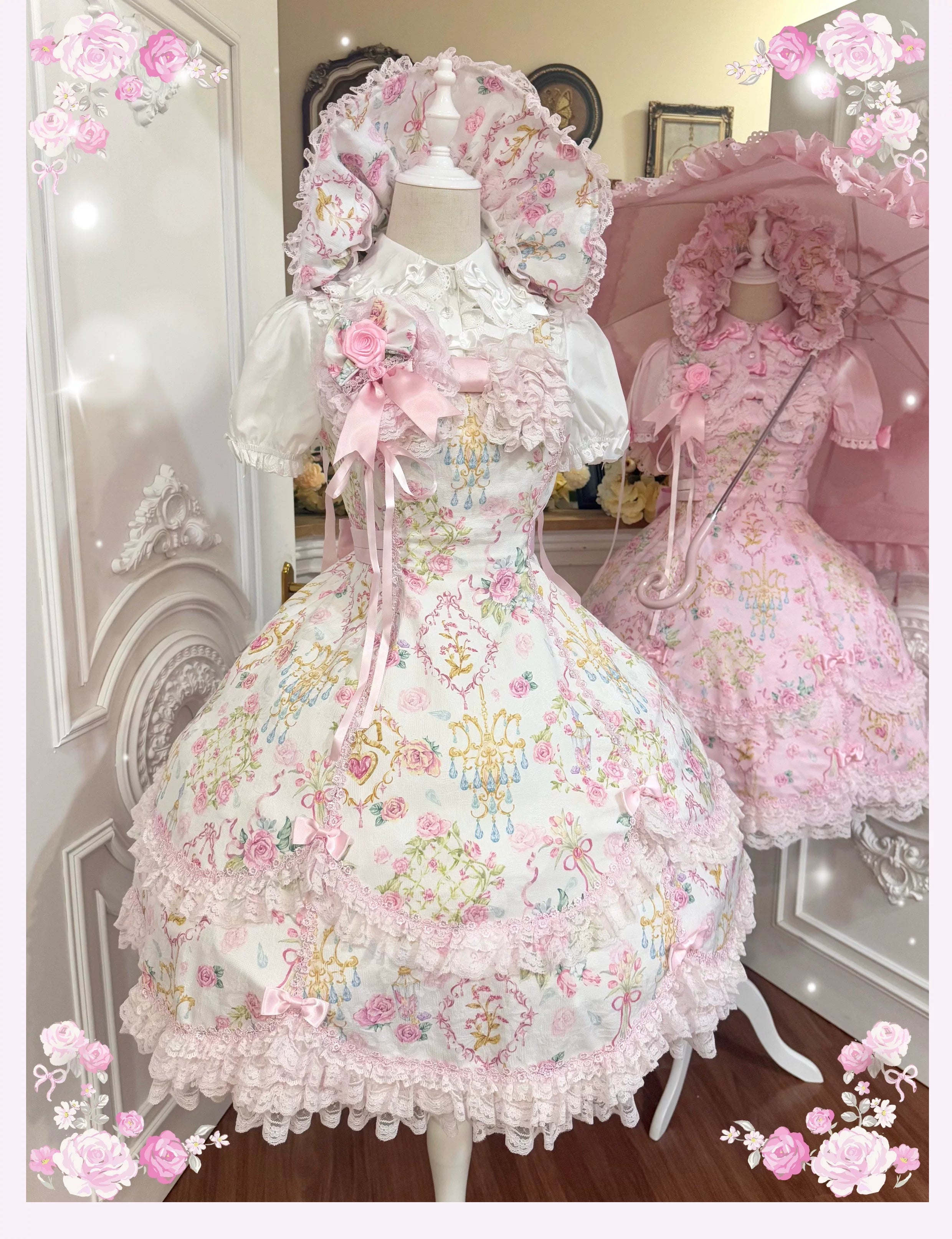 Cotton Old School Lolita Peter Pan Collar Blouse with Bows