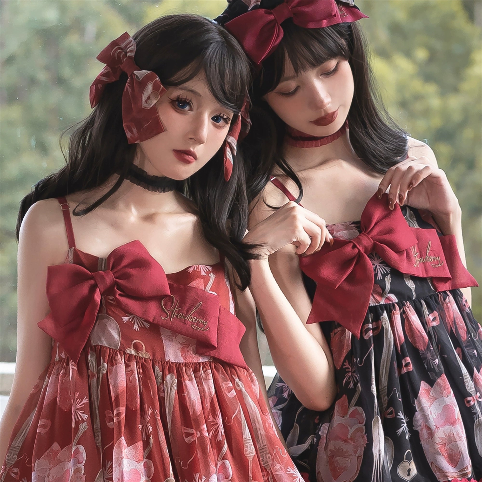 Babyblue - Strawberry Box - Sweet Lolita Voile Headdress Set