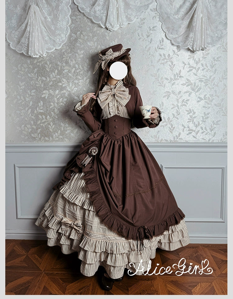 Alice Girl - Duke of Victoria - Classic Lolita SK & Overskirt Set 44092:794838