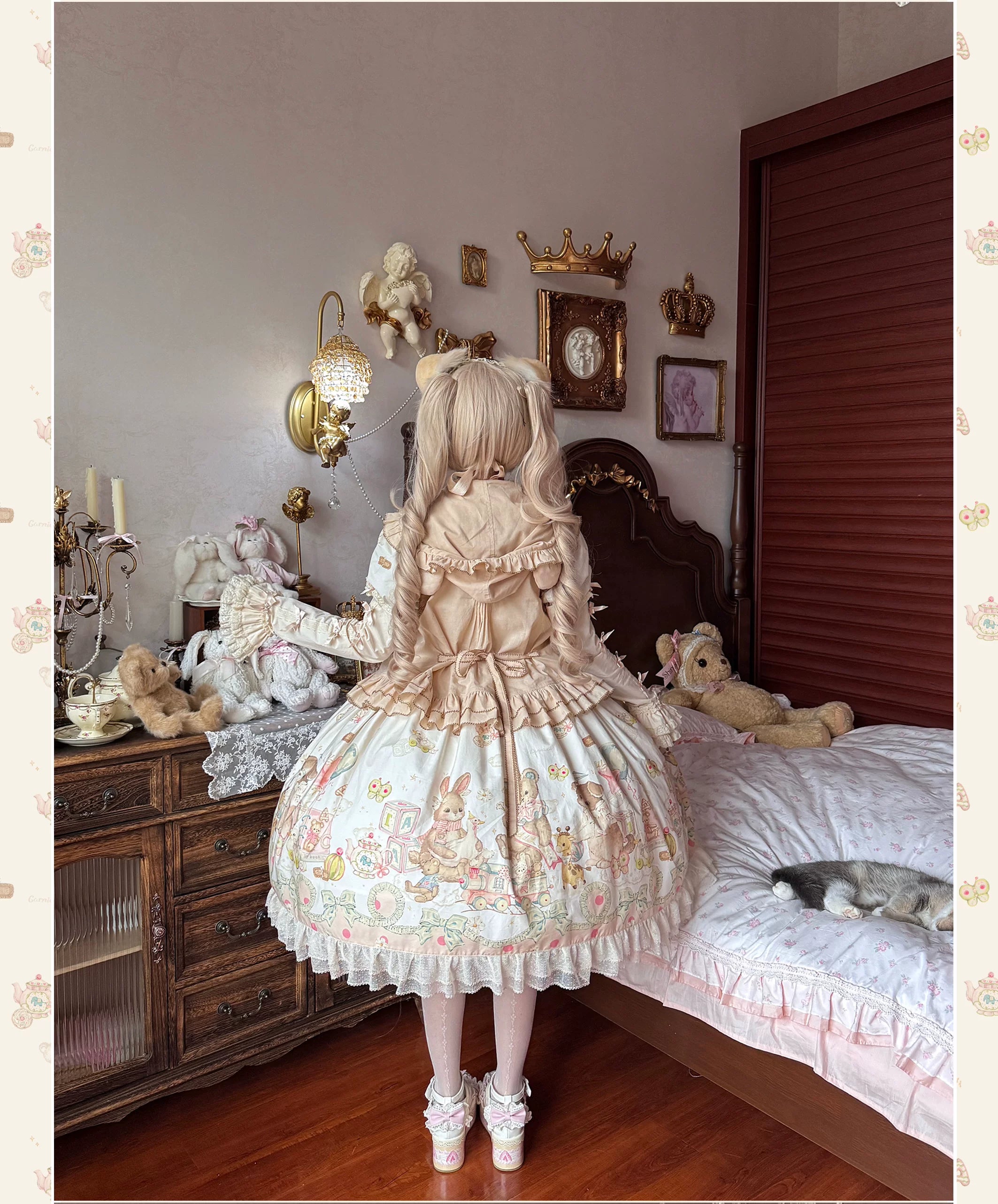Toy Box - Doll-like Kawaii Lolita OP Dress, Toys Print 44494:812819
