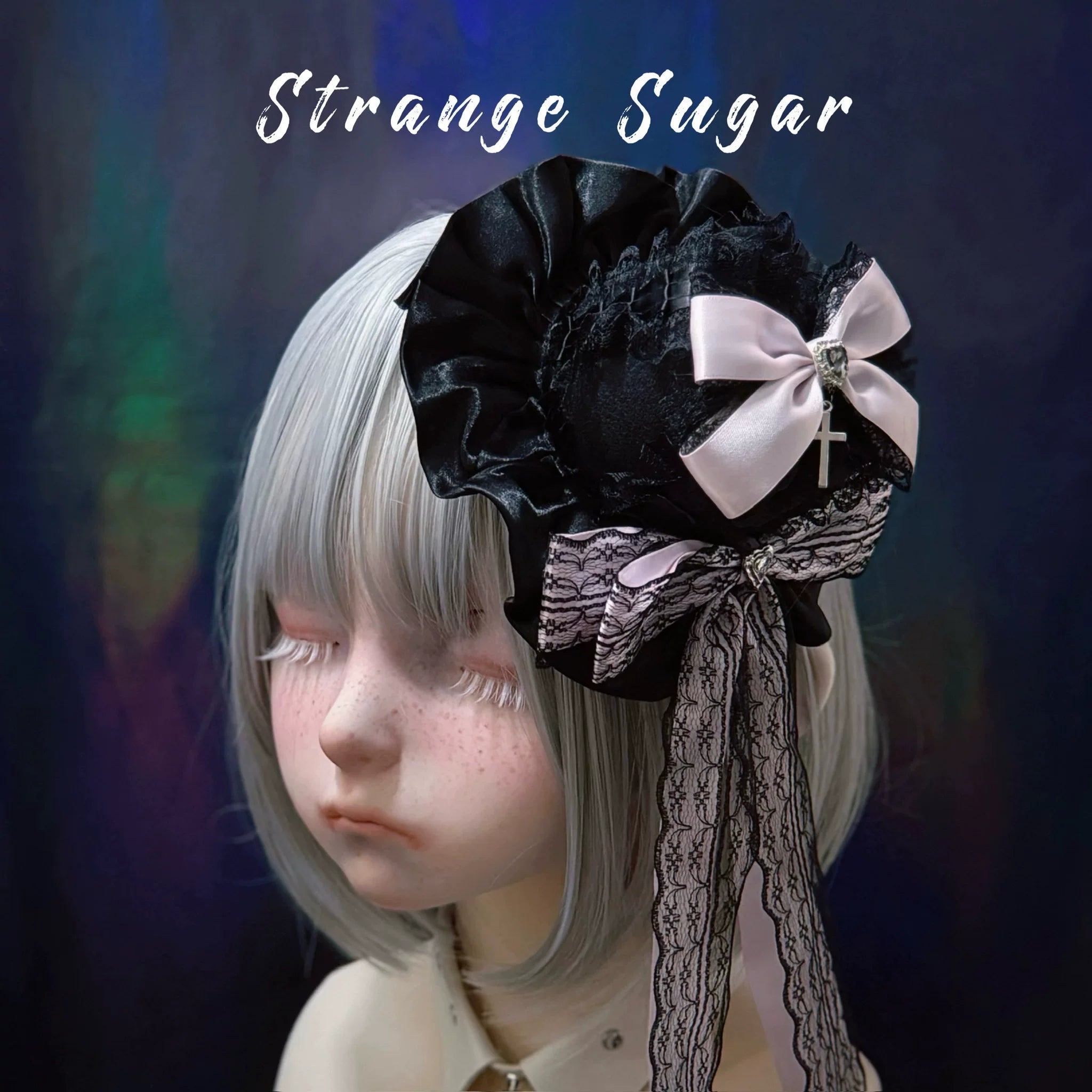 Halloween Gothic Lolita Headdress, Eyeball & Skeleton Accent 3