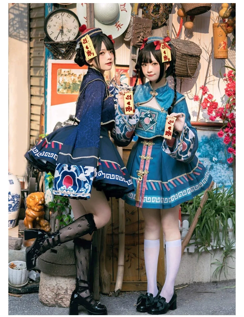 (BFM)Sakurahime~Little Zombie~Zombie Lolita Jumper Dress Cute Lolita Coat Set 32192:377164