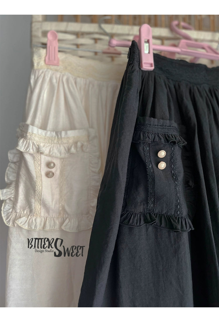 BitterSweet - Elegant Lolita Skirt Set V-neck Long Sleeve Shirt