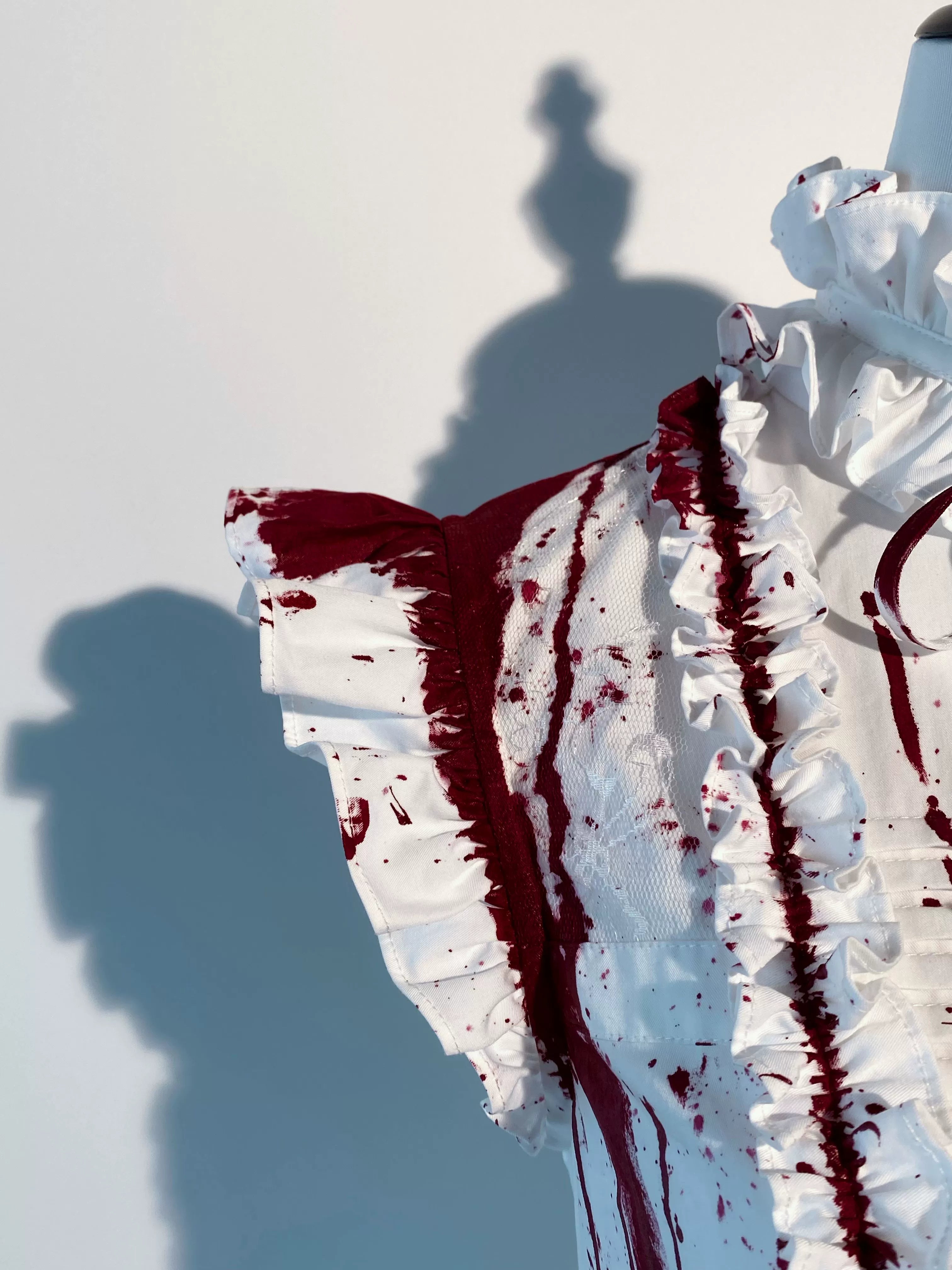 Flower Messenger - Dream & Slumber - Gothic Lolita Blood Print Dress, Detachable Sleeves 44356:805245