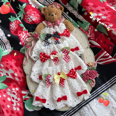Bear Doll~Original Cute Lolita Bow Cuffs   