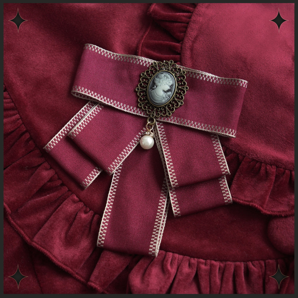 Dark Star Island~Winter Lolita Cape Velvet Antique Lolita Coat 32870:394736