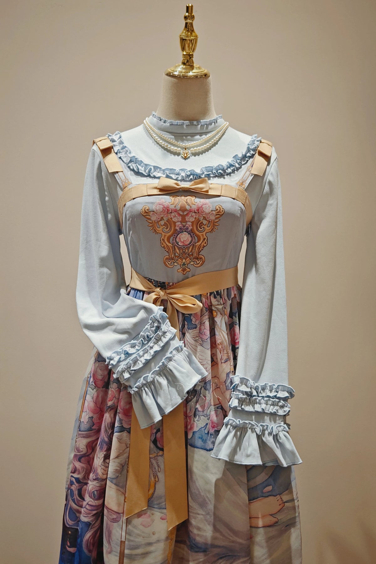 Fruit Tart - Autumn Sweet Lolita Long Sleeve Blouse, Ruffle Detail 45972:869996