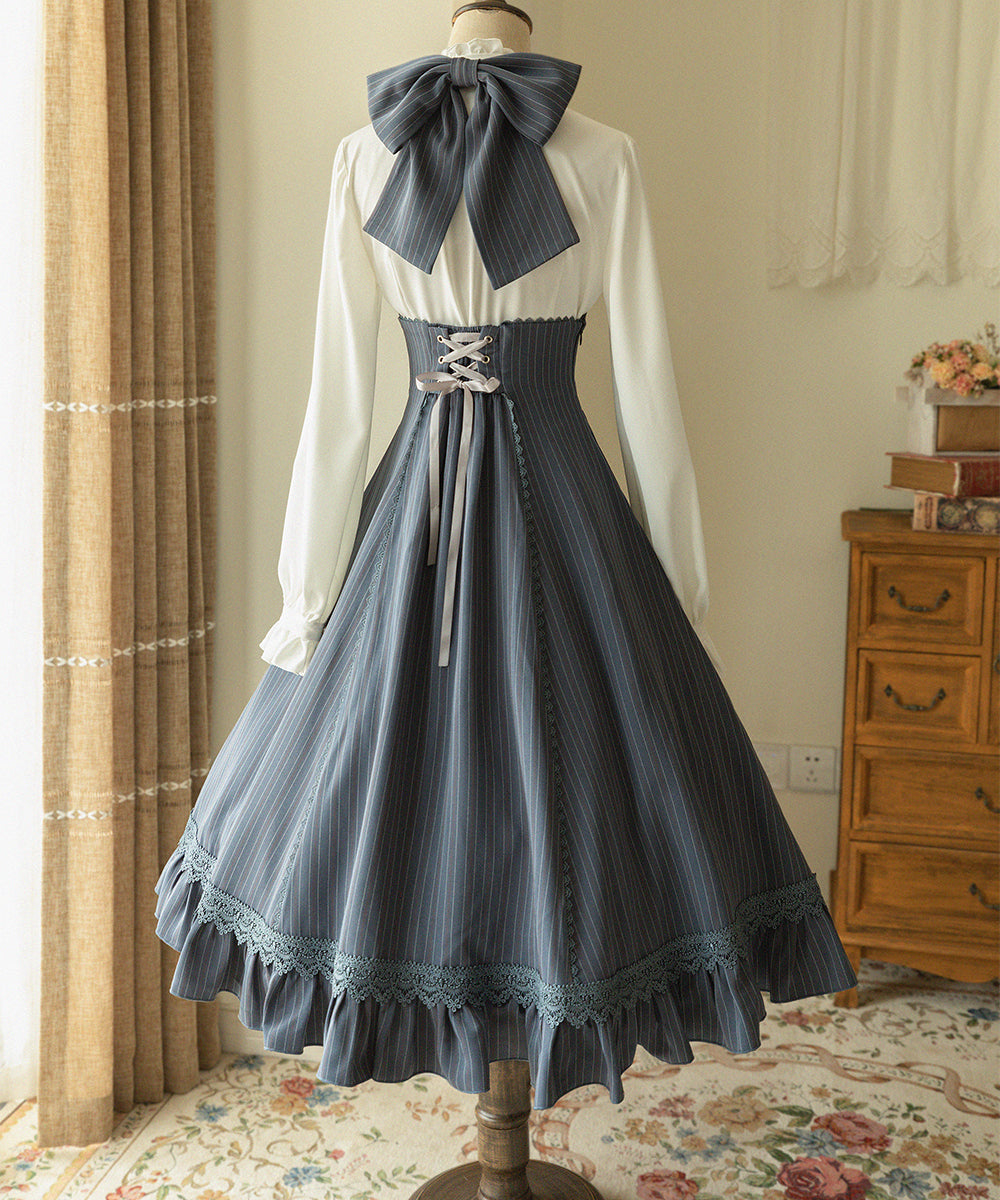 Forest Wardrobe - South of the Forest - Vintage Lolita Halter JSK Dress, French Style Blouse 44379:806073