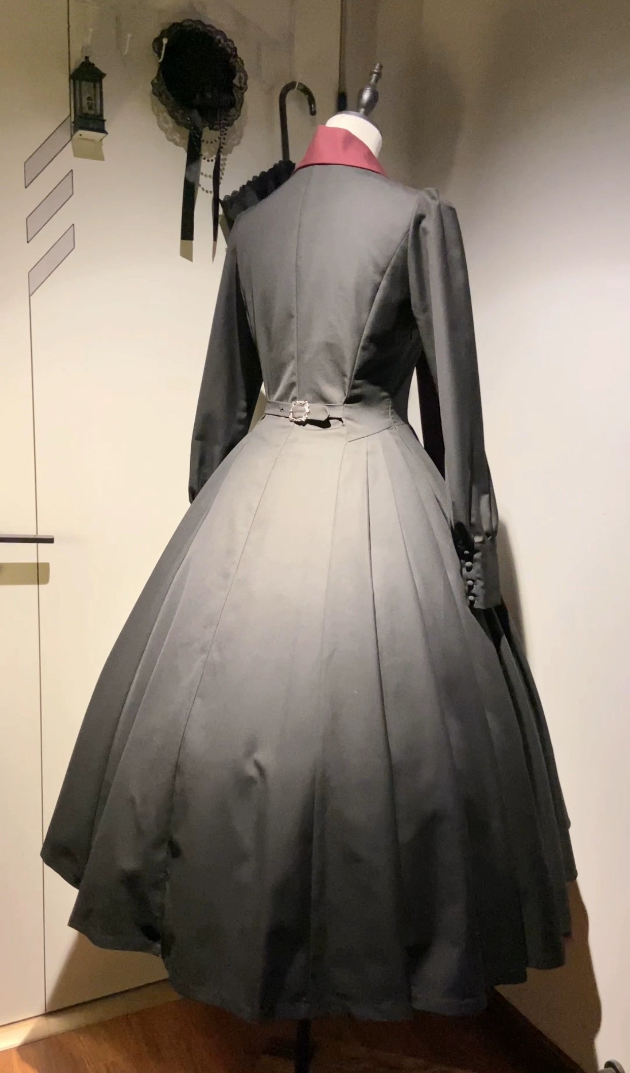 LetterfromGod - Night Watchman - Gothic Lolita OP Dress, Open-Front Hem 43998:791574