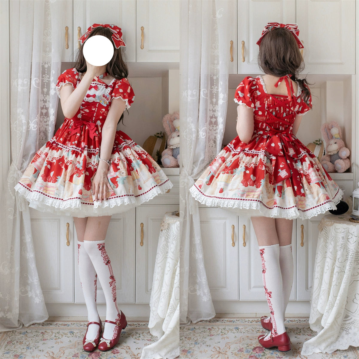 Dark Star Island - Honey Bunny Cake - Sweet Lolita JSK/OP/Strap SK/Shirt