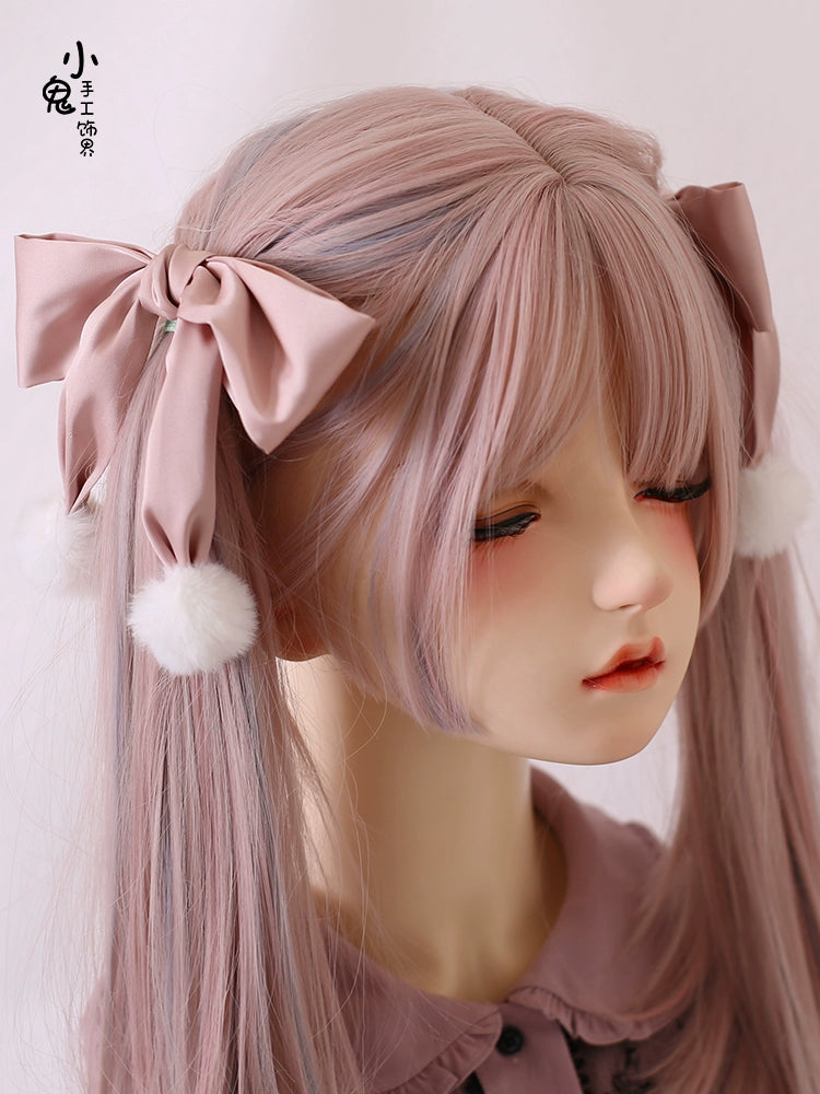Xiaogui - Sweet Lolita Bow Hair Clips Multicolors