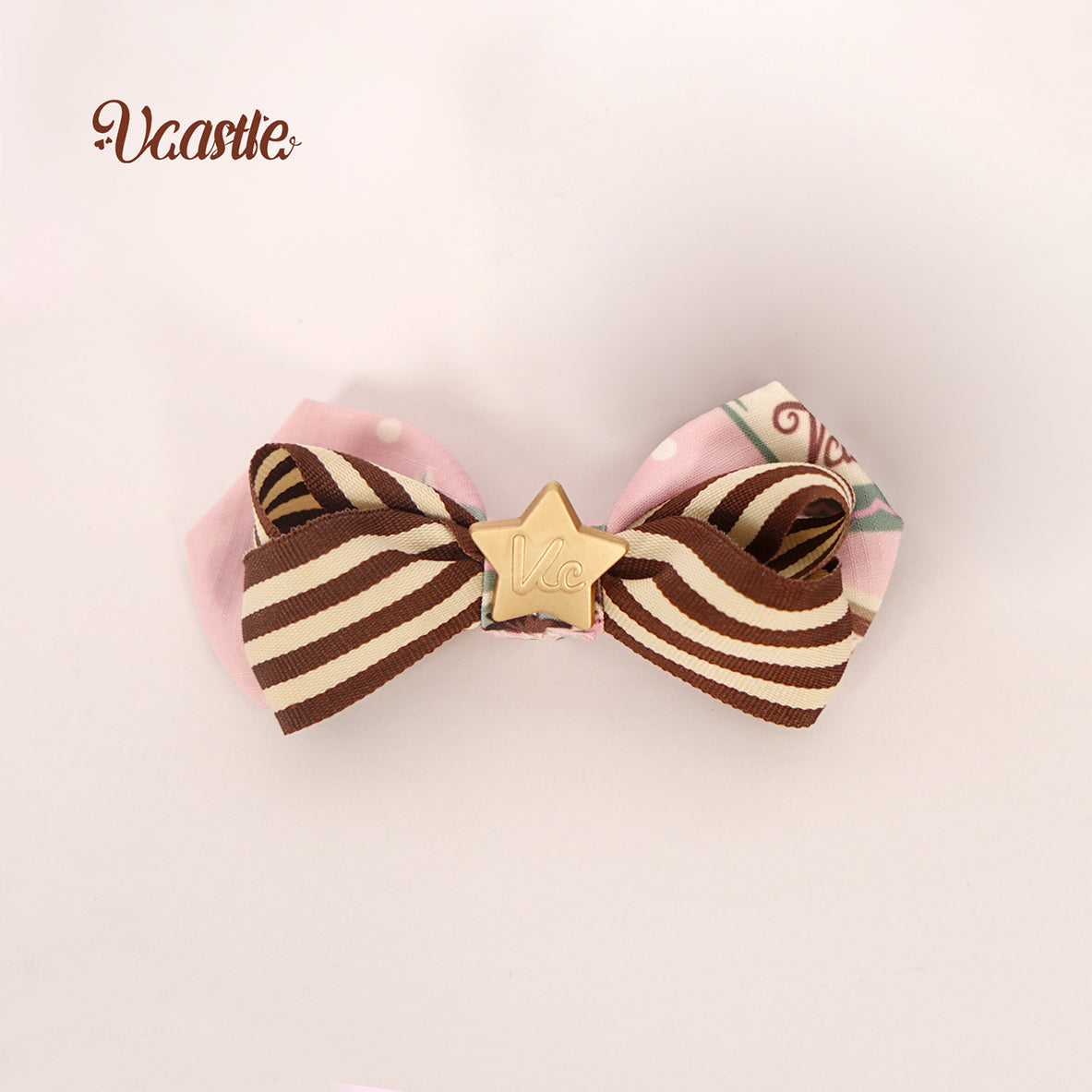 Vcastle~Mocha Chocolate~Kawaii Lolita Accessory Multicolors a pink side clip  