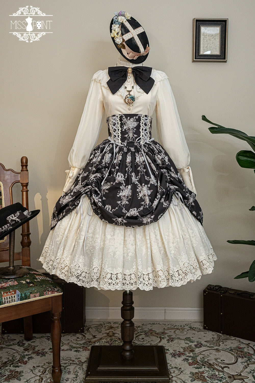 (BFM)Miss Point~Customized Vintage Lolita Skirt Elegant Pullover Fishbone SK 31464:363146